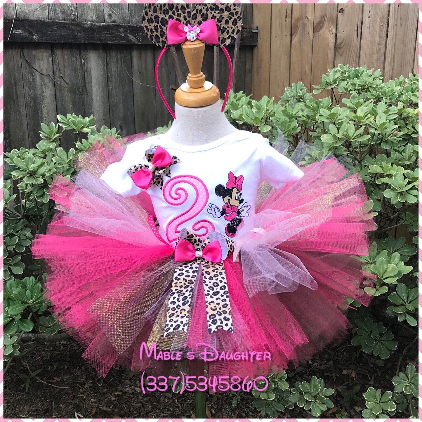 Cheetah Minnie Mouse Tutu Set