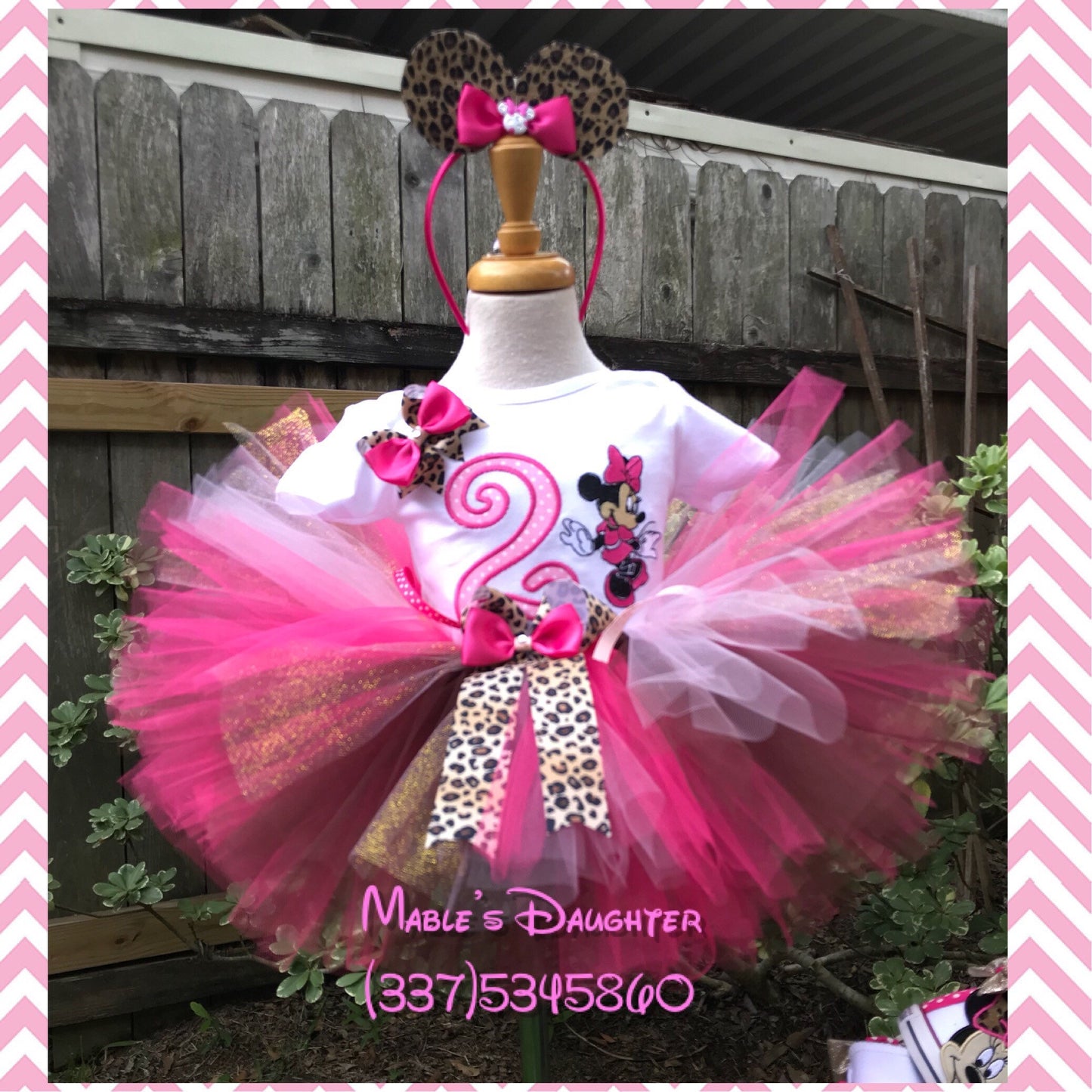 Cheetah Minnie Mouse Tutu Set