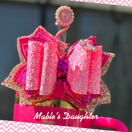 Stanley Barbie Bow Straw Topper