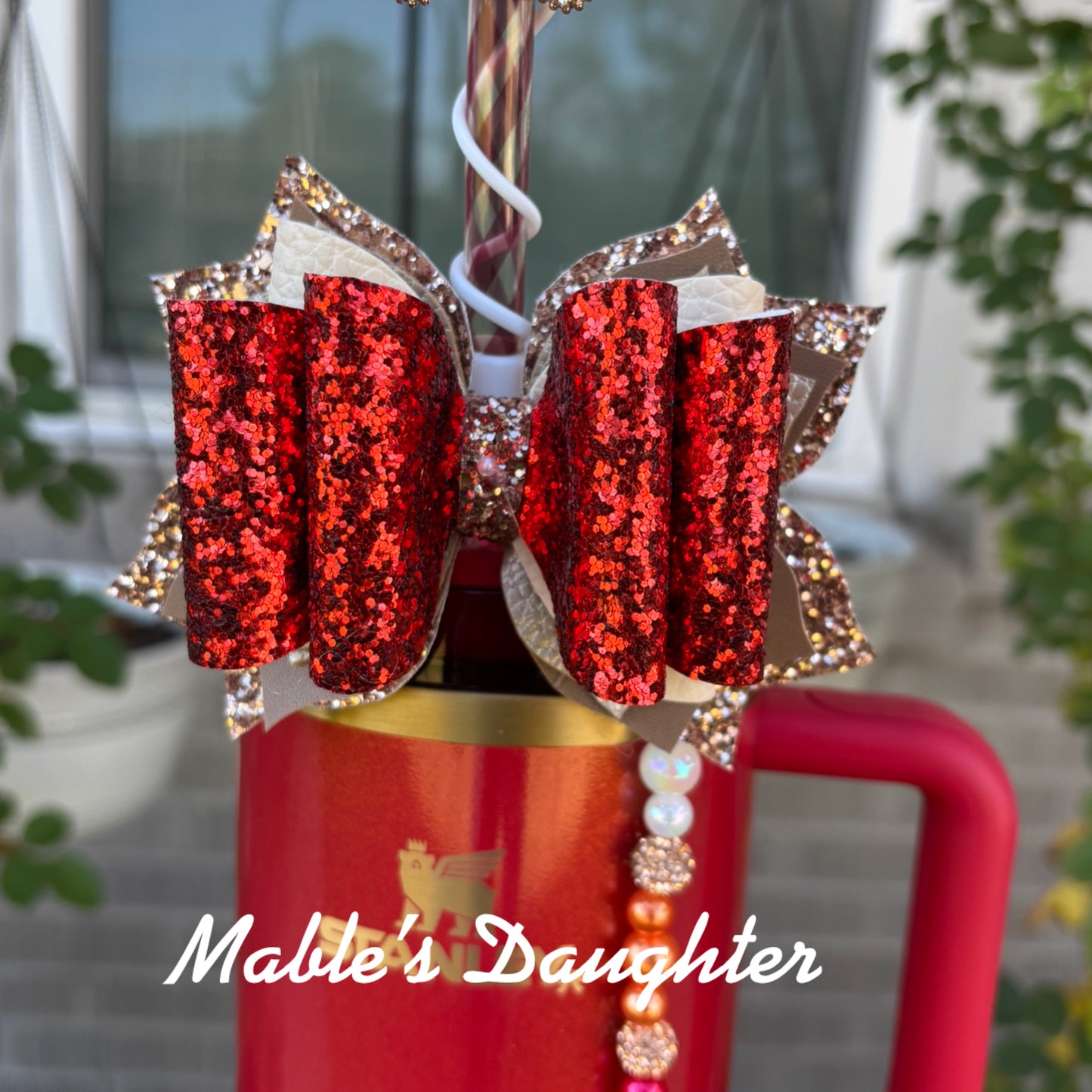 Scarlet Tinsel Stanley Bow Set