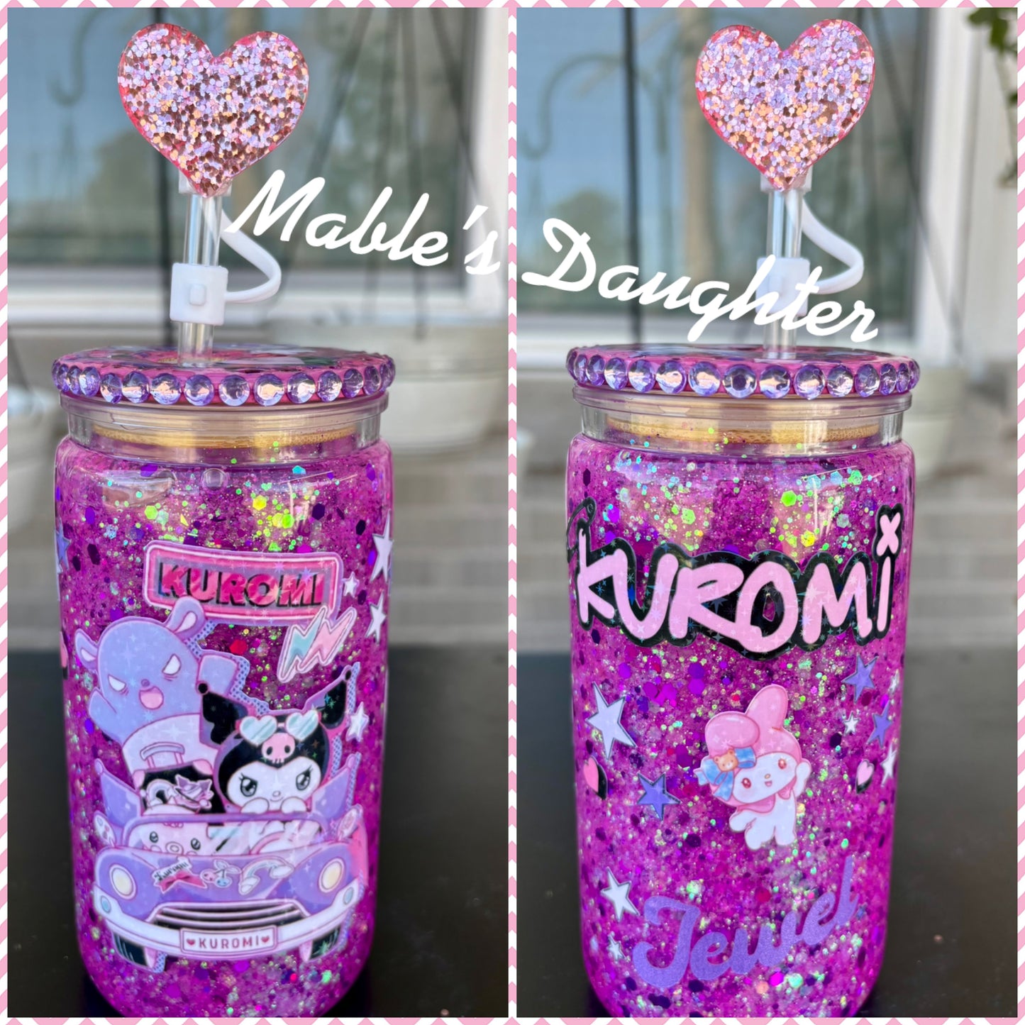 Kuromi Suspended Snowglobe Tumbler